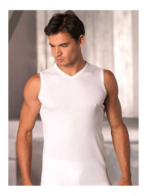 Şahinler Erkek Sıfır Kollu V Yaka Ribana Atlet E033