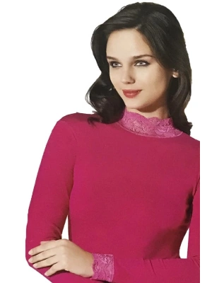 Şahinler Kadın Dantelli Uzun Kollu Body B623