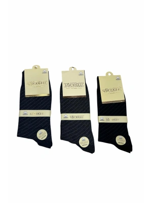 Savcıoğlu Desenli Pamuklu Erkek Çorap 3 Adet