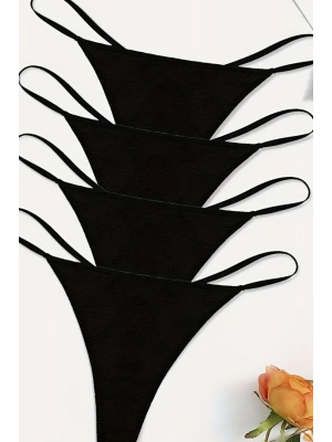 Süprem Penye Tanga Külot 4lü Model RenkliModellerimiz 83019-4LÜ