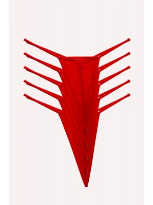 Süprem Penye Tanga Külot 5li Model RenkliModellerimiz 83017-5Lİ