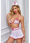 Anastasia Kırmızı Beyaz Fantezi Hemşire Kostüm 52032