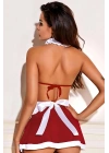 Büyük Beden Kırmızı Alt Üst Etekli Fantezi sex Kostüm 50888K-BT