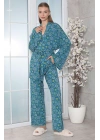 LİMİSSİ VİSKON DESENLİ PİJAMA YAKIMI