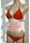 Özel Tasarım Bağlamalı Kiremit Rengi Bikini Takımı