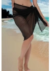 Özel Tasarım Bikini & Mayo Üstüne Siyah File Tül Pareo
