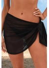 Özel Tasarım Bikini & Mayo Üstüne Siyah Tül Pareo
