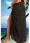 Özel Tasarım Bikini & Mayo Üstüne Uzun Tül Siyah Pareo