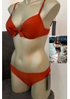 Özel Tasarım Fiyonklu Şık Kiremit Rengi Bikini Üst