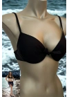 Özel Tasarım Fiyonklu Şık Siyah Bikini Üst