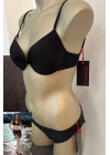 Özel Tasarım Fiyonklu Şık Siyah Bikini Üst