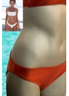 Özel Tasarım Kiremit Rengi Şık Bikini Takımı