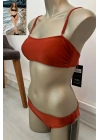 Özel Tasarım Kiremit Rengi Şık Bikini Üst