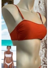 Özel Tasarım Kiremit Rengi Şık Bikini Üst