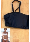 Özel Tasarım Siyah Şık Bikini Üst