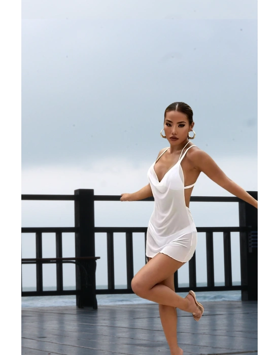 ASKILI Yazlık Mayo Üstü Pareo Elbise Model 66008