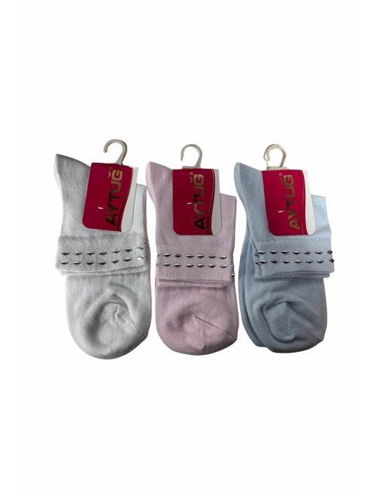 Aytuğ Taşlı Bayan Soket Çorabı 3 ADET 30319