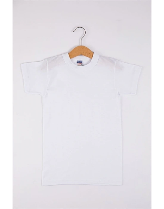 Berrak Çocuklar için Beyaz Sıfır Yaka Üst İç Giyim