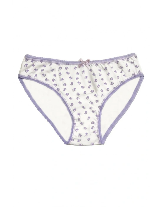 Berrak Kadın için Beyaz Kurdele Detaylı Bikini Kod 11104