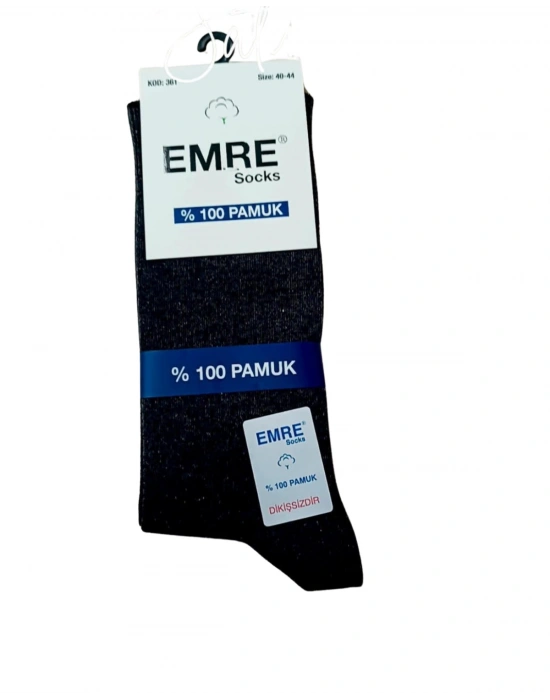 Emre Erkek Dikişsiz Çorap 100% Pamuk - 6 ADET