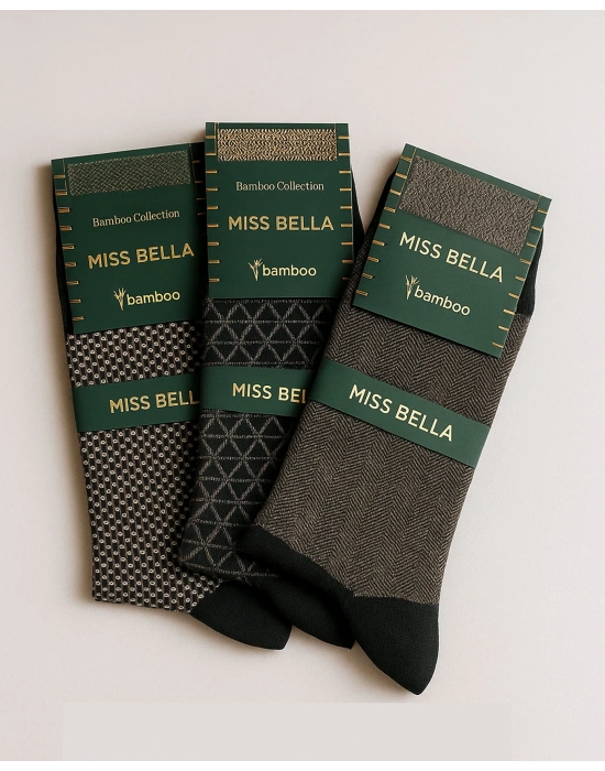 Missbella Bambu Desenli Erkek Çorap 6 ADET