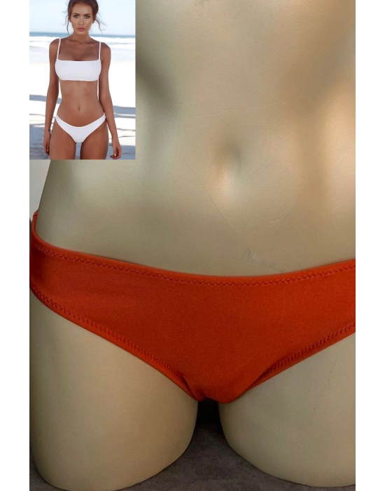 Özel Tasarım Kiremit Rengi Şık Bikini Alt