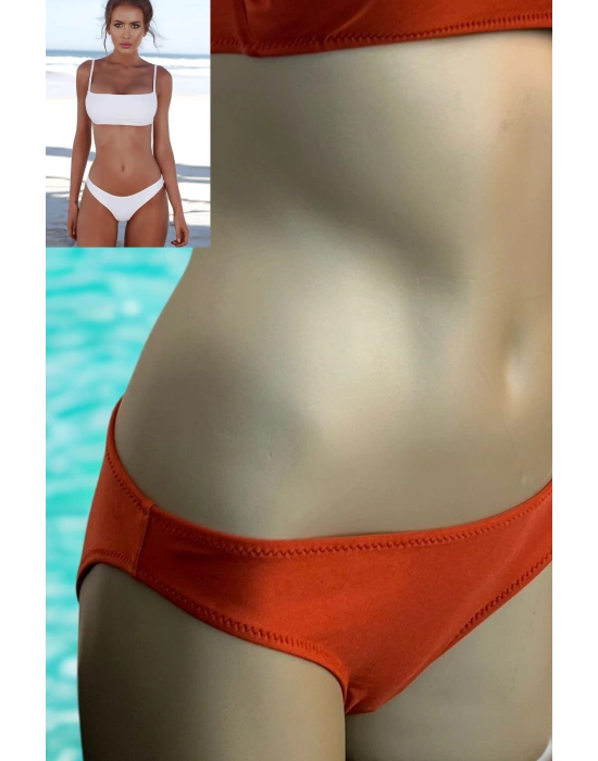 Özel Tasarım Kiremit Rengi Şık Bikini Alt