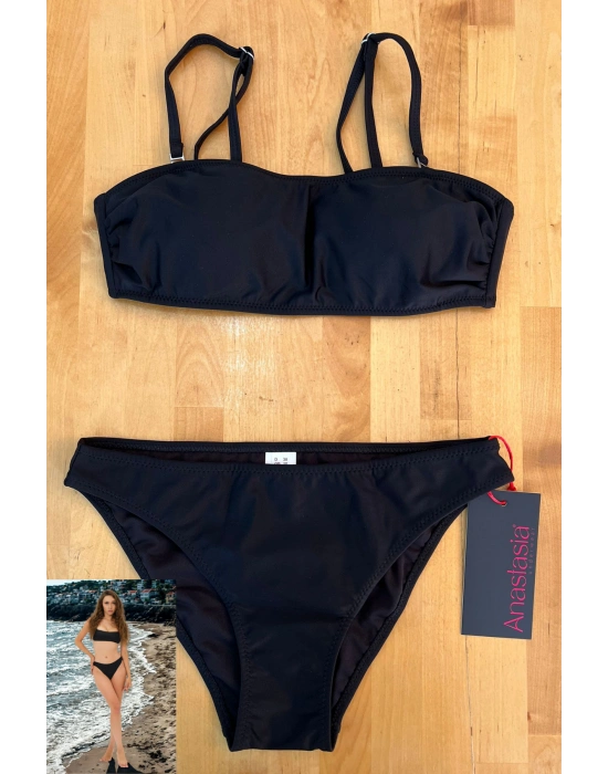 Özel Tasarım Siyah Şık Bikini Üst