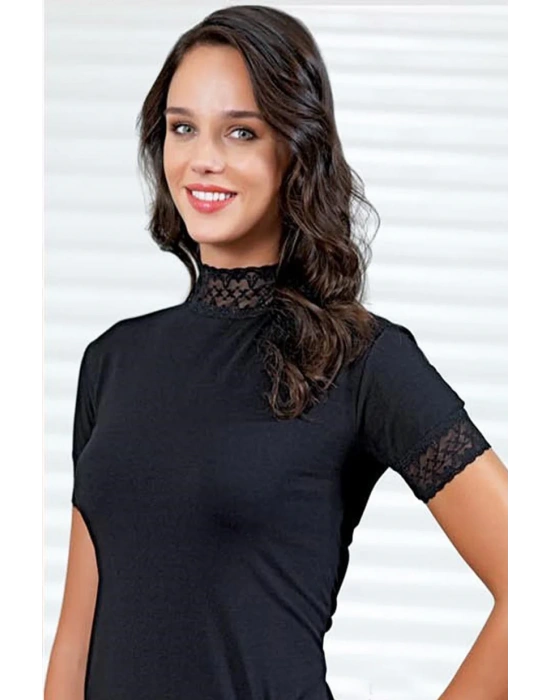 Şahinler Bayan Dantelli Yarım Kollu Atlet B629