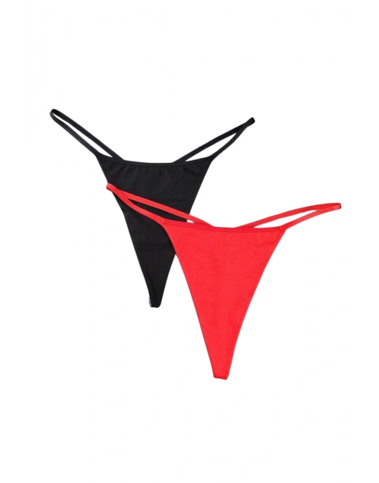 Süprem Penye Tanga Külot 3lü Model RenkliModellerimiz 83012-2Lİ