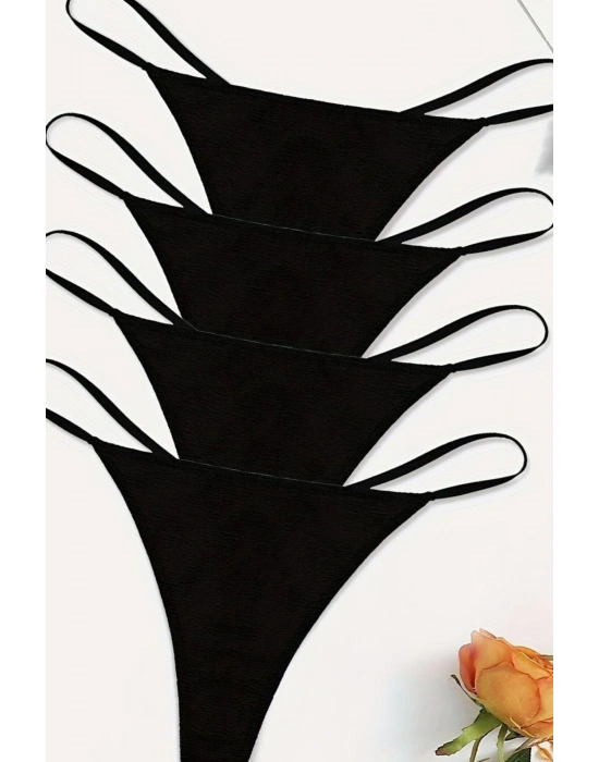 Süprem Penye Tanga Külot 4lü Model RenkliModellerimiz 83019-4LÜ