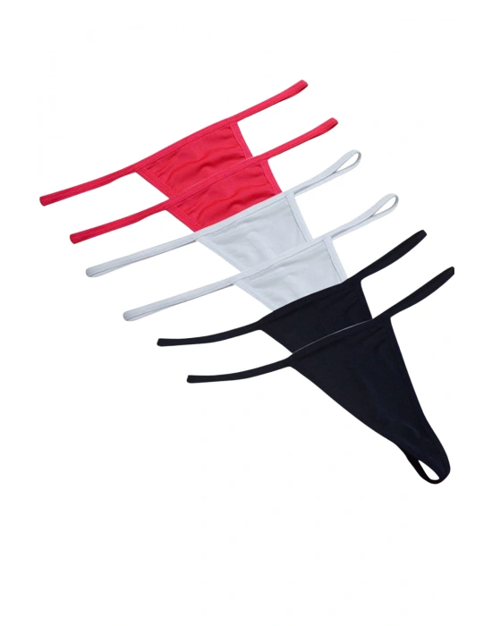 Süprem Penye Tanga Külot 6 lı Model RenkliModellerimiz 83031-6LI