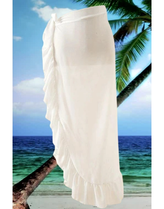 Yanları Fırfırlı Mayo Üstüne Pareo model 66000