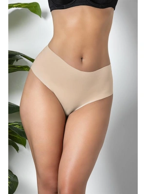3'LÜ PAKET DİKİŞSİZ, İZ YAPMAZ, LAZER KESİM, YÜKSEK BEL SLİP KÜLOT CAPPUCİNO (MGP21263)