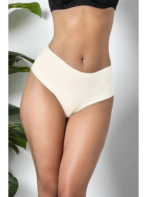3'LÜ PAKET DİKİŞSİZ, İZ YAPMAZ, LAZER KESİM, YÜKSEK BEL SLİP KÜLOT EKRU (MGP21263)