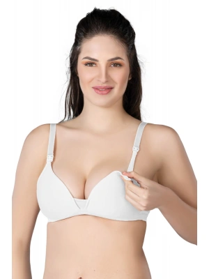 BEYAZ MI Emay 1422 Modal Cotton Kaplı Emzirme Sütyen
