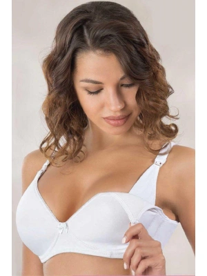 BEYAZ MI Emay 166 C Balenli Pedli Emzirme Sütyen