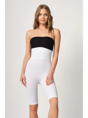 BEYAZ MI Emay 2044 Yüksek Bel Double Uzun Paçalı Korse