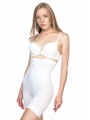 BEYAZ MI Emay 2056 Yüksek Bel Masajlı Uzun Paça Korse