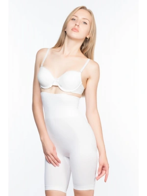 BEYAZ MI Emay 2074 Yüksek Bel Desenli Double Uzun Paça Korse