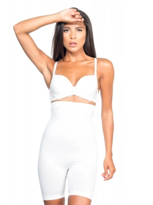 BEYAZ MI Emay 2077 Yüksek Bel Desenli Paçalı Korse