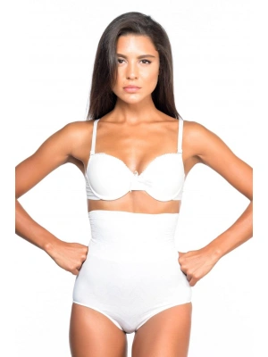 BEYAZ MI Emay 2079 Yüksek Bel Desenli Double Slip Korse