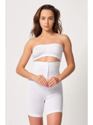 BEYAZ MI Emay 2087 Önden Agraflı Paçalı Korse