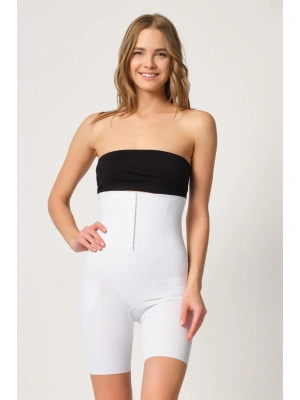 BEYAZ MI Emay 2832 Yüksek Bel Balen Destekli Agraflı Lazer Korse