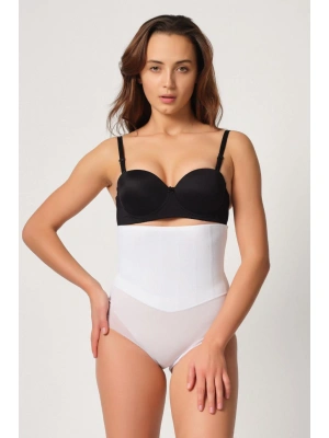 BEYAZ MI Emay 2945 Tül Karyokalı Slip Lazer Korse