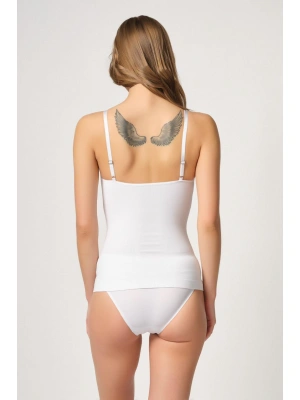 BEYAZ MI Emay 5038 İp Askılı Fantazi Atlet Korse