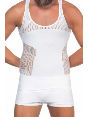 BEYAZ MI Emay E1006 Fileli Erkek Korse Atlet