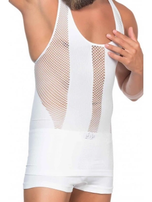 BEYAZ MI Emay E1009 Fileli Erkek Korse Atlet