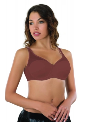 BORDO MI Emay 167B Pedli Tül Toparlayıcı Sütyen