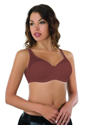 BORDO MI Emay 167D Pedli Tül Toparlayıcı Sütyen